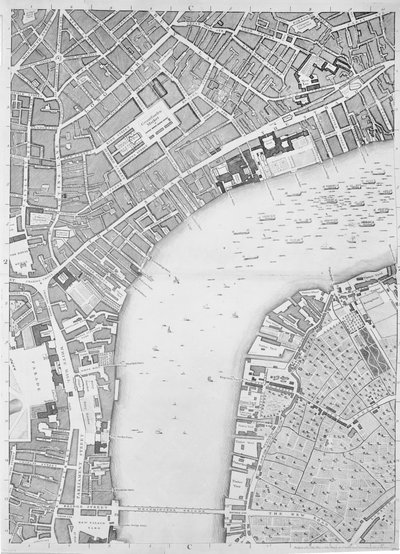 Karte von Covent Garden und Westminster, London, 1746 von John Rocque